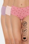 Zivame Anti-Microbial Medium Rise Full Coverage Hipster Panty (Pack of 3) - Multicolor — thumbnail 1